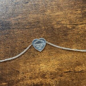 Tiffany & Co. Silver Heart Charm Bracelet
